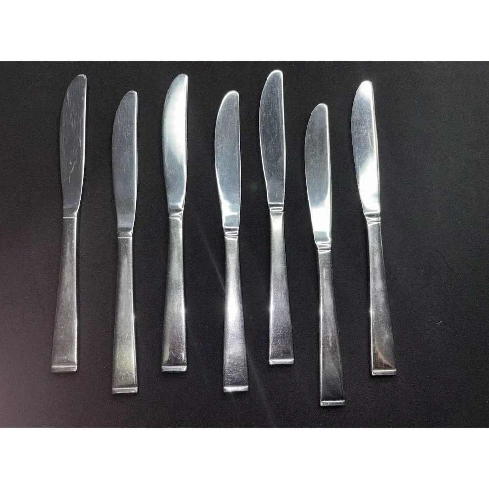 Wallace Georgetown Stainless Silverware Korea - Dinner Knife Lot Of 11 Knives